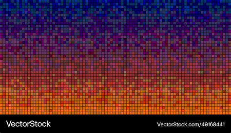 Pixel sunset sky with a bright gradient from Vector Image