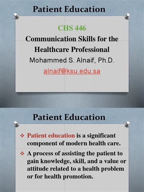 Patient Education 0-1 | PDF | Health Care | Patient