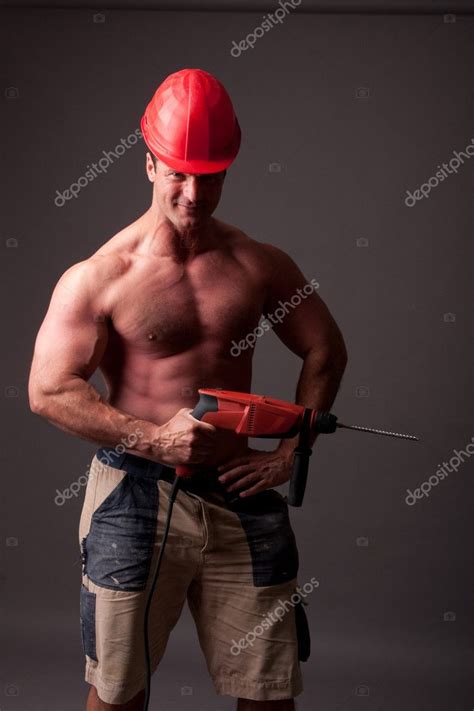 Muscular construction worker — Stock Photo © csakisti #3774269