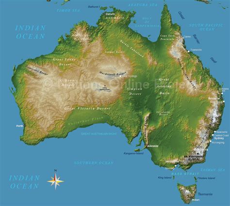 Australia Satellite Map