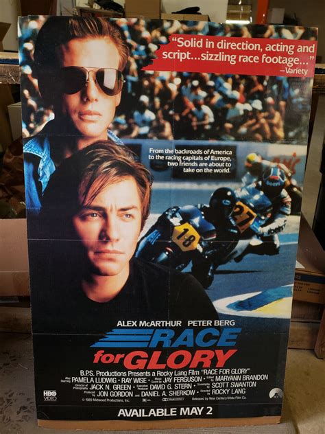 Race for Glory 1989 folded 26x39 video promotional poster | eBay