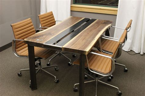 Tables Small Custom Conference Tables Rectangle Shape Solid Hardwood ...