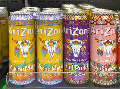 Cans of AriZona Beverages editorial stock image. Image of market ...