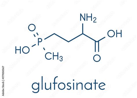 Glufosinate (phosphinothricin) nonselective herbicide molecule ...