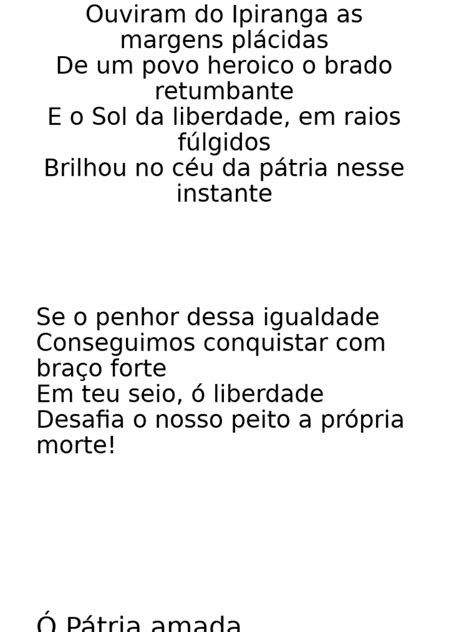 Hino Nacional Brasileiro | PDF