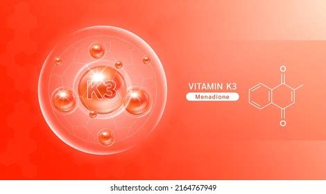 Vitamin K3 Red Structure Vitamin Solution Stock Vector (Royalty Free ...