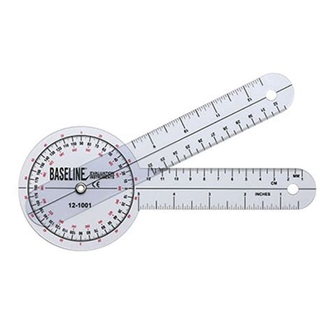 Baseline Plastic Goniometers - 360 Degree Head 8 inch Arms Goniometer ...