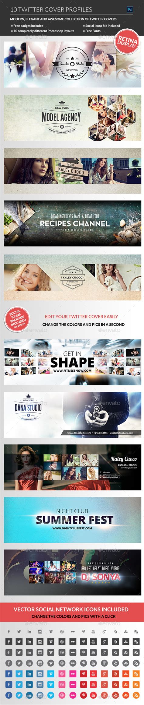 Twitter Covers by madridnyc | GraphicRiver