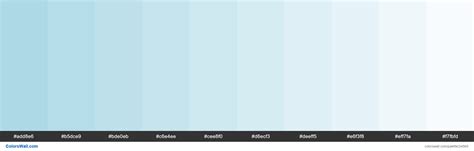 Tints of Light Blue #ADD8E6 hex color | X11 color, Hex colors, Romantic colors