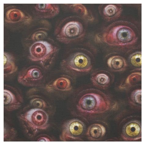 Zombie Eyeballs Creepy Human Eye Pattern Fabric | Creepy eyes, Eye art ...