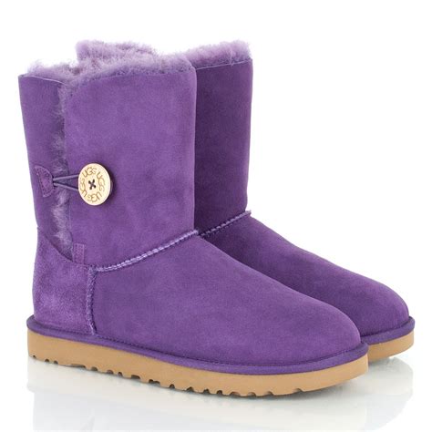 UGG® Purple Bailey Button Womens Flat Calf Boot