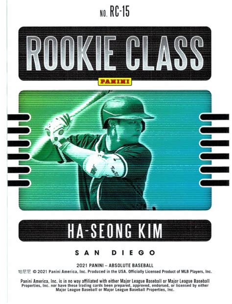 2021 Absolute Rookie Class Retail #15 Ha-Seong Kim - NM-MT - The Dugout ...