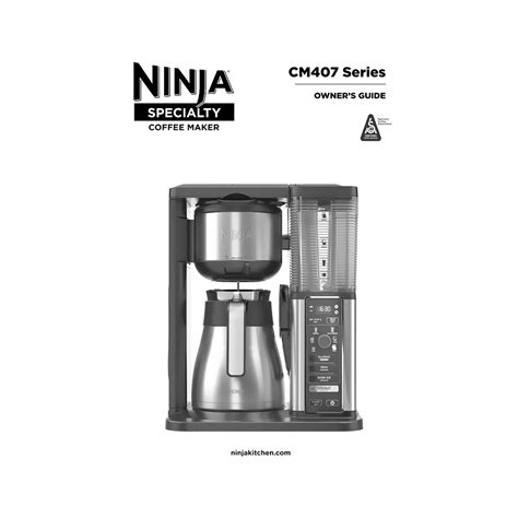 Ninja Specialty Coffee Maker CM407 User Manual