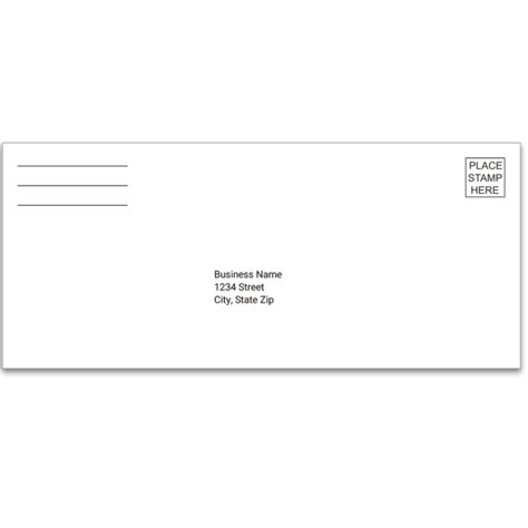 Business Reply Envelope Template