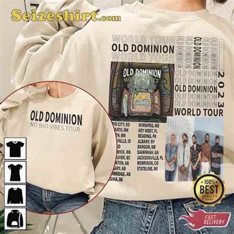 Old Dominion Band No Bad Vibes Tour 2023 Hoodie - Seizeshirt.com