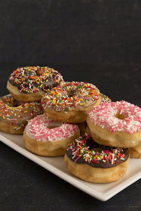 Various Sprinkle Donuts stock image. Image of icing - 124967459