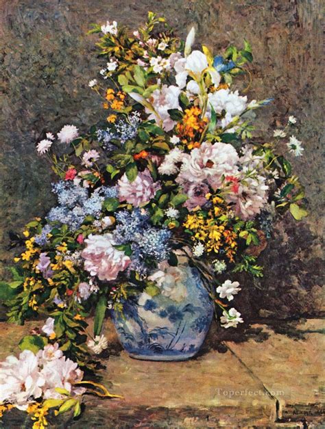 bouquet of spring flowers Pierre Auguste Renoir Painting in Oil for Sale