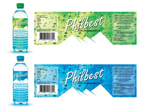 Philbest Pure Water Bottle Label Design | Behance