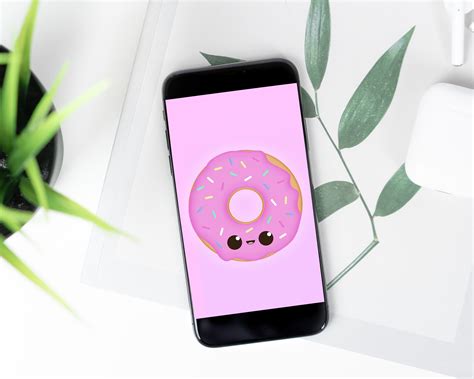 Kawaii Donut Phone Wallpaper Kawaii Phone Background Cute Wallpaper for ...