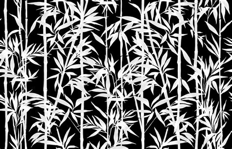 Bamboo White Black Wallpaper - Modern & Stylish | Happywall