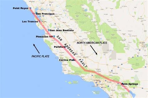 Map Of The San Andreas Fault In Southern California - Printable Maps