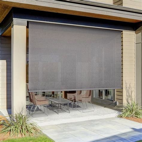 Semi-Sheer Outdoor Roller Shade | Outdoor roller shade, Exterior roller shade, Porch shades