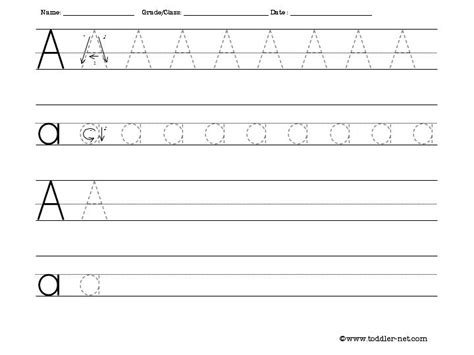 Tracing and Writing Letter A Worksheet