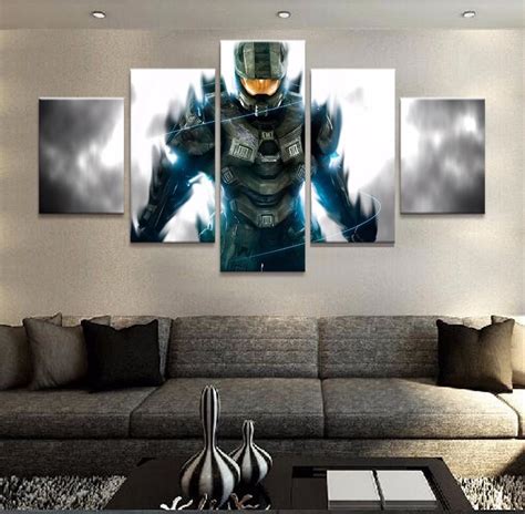 Halo, Framed Canvas Art Home Decor Wall Art - Posters & Prints