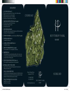 Fillable Online heythroppark co Scorecard course map - Heythrop Park ...