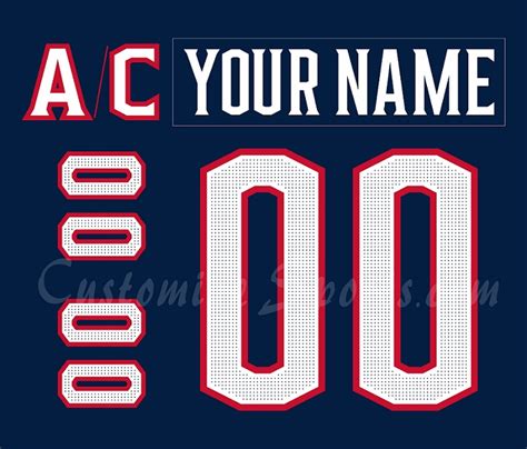 Columbus Blue Jackets Customized Number Kit For 2017-2022 Home Jersey ...