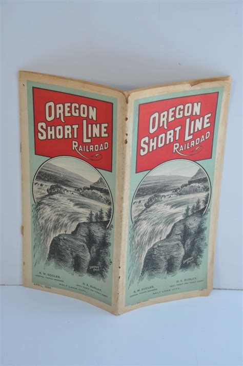 Oregon Short Line Rr April 1899 Public Timetable Auction