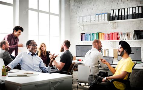 Premium Photo | A diverse group of people is working in the office