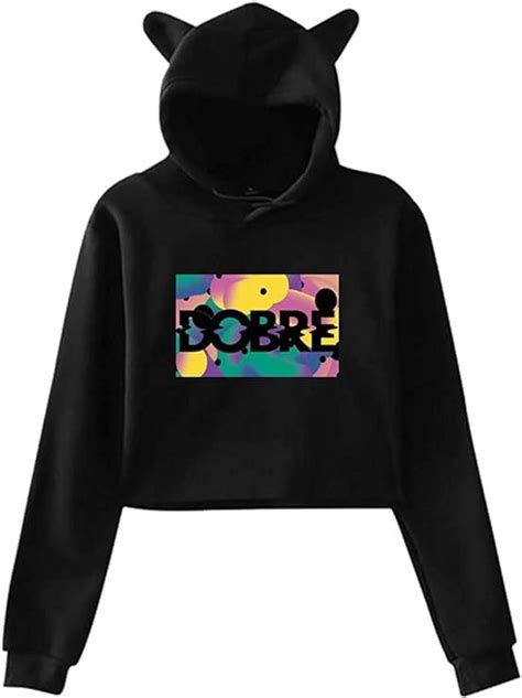 Dobre Brothers Merch Hoodie for Girls Cat Ear Hoodie for Youth Black ...