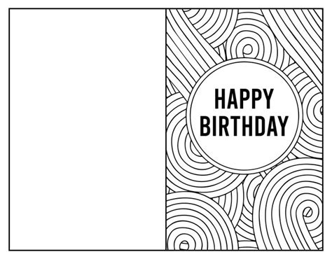 a black and white birthday card with the words happy birthday in an ...