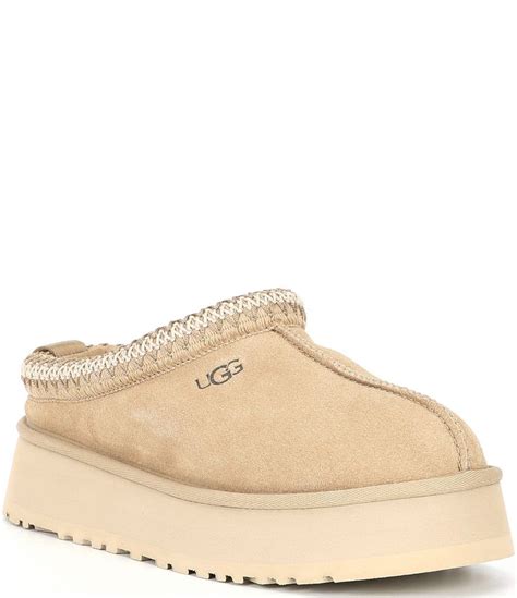 UGG Tazz Suede Platform Clog Slippers | Dillard's | Preppy shoes, Swag shoes, Cute uggs