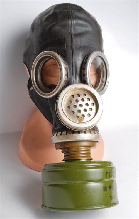 Vintage black gas mask from Soviet Union, USSR | Gas mask, Soviet union, Vintage