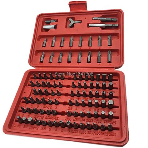 100pcs Chrome Vanadium Screwdriver Security Torx Hex Tamperproof Bit ...