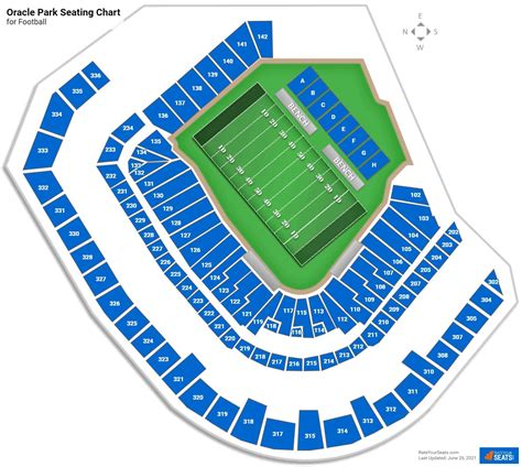 Oracle Park Seating Charts for Football - RateYourSeats.com