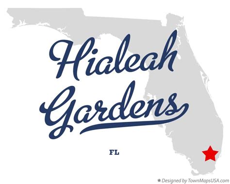 Map of Hialeah Gardens, FL, Florida