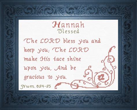 Name Blessings - Hannah 3 - Personalized Names with Meanings and Bible Verses