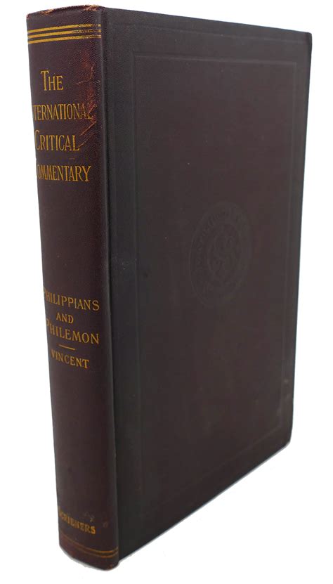 A CRITICAL AND EXEGETICAL COMMENTARY PHILIPPIANS AND PHILEMON The ...