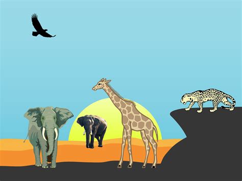 Safari Animals Backgrounds | Animals Templates | Free PPT Grounds and ...