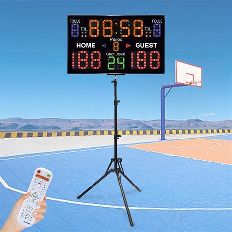 Amazon.com : Ousmile Basketball Scoreboard with Stand, 12/14/24/30S ...