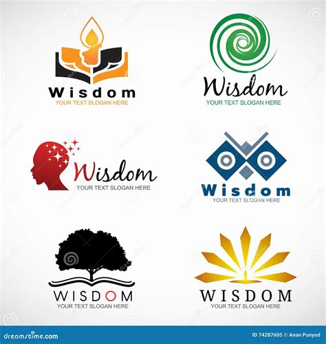 Wisdom And Knowledge Logo Vector Set Design Royalty-Free Stock Photo | CartoonDealer.com #74287605