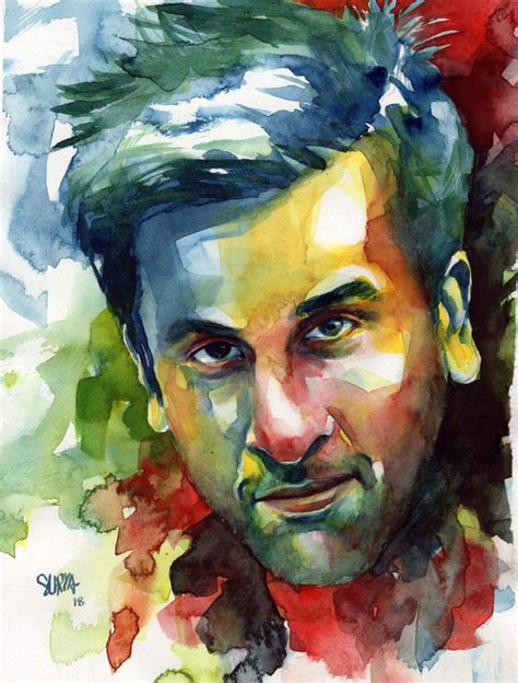 Abstract Watercolor Portrait by Surya Shetty