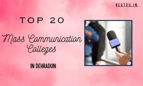 Top 20 Mass Communication Colleges in Dehradun