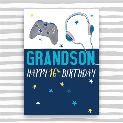 Grandson 16th Birthday Card By Molly Mae®