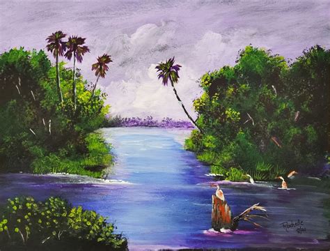 Original Florida Highwaymen STYLE Painting by Rochelle | Etsy | Green ...