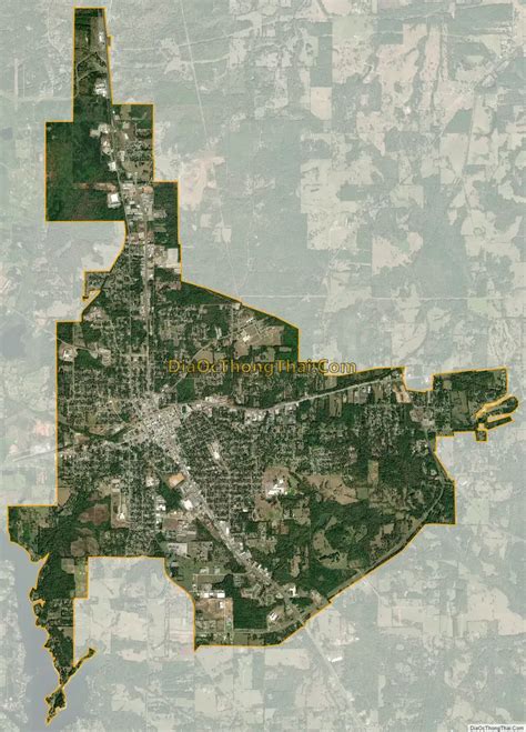 Map of Jacksonville city, Texas