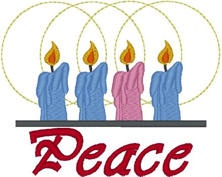 Advent Candles Set Embroidery Design